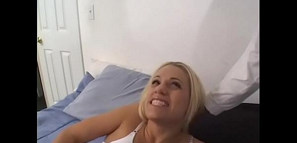  Charming blonde babe  with big natural tits Mia Bangg is not against when horny black fellow stirs shit out of her